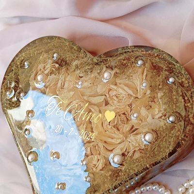 قلب ريزن لحفظ ورد الخطوبة مقاس 25 سم