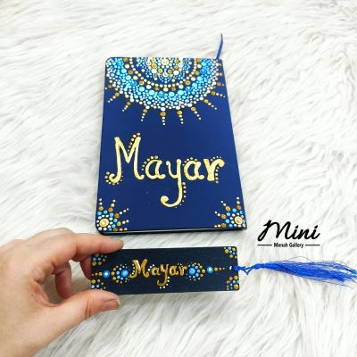 Handmade notebook with book Mark 