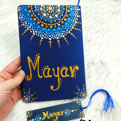 Handmade notebook with book Mark 