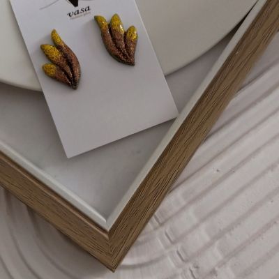 Polymer clay earring