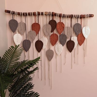 Macrame leaves wall hanging 