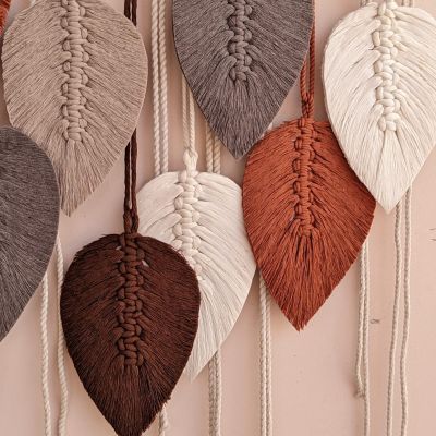 Macrame leaves wall hanging 