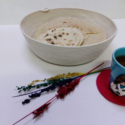 Decor cordon rope basket 