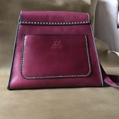 Genuine leather cross body bag 