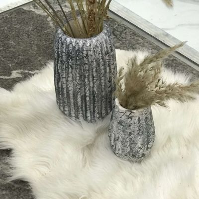 طقم فازه كونكريت مضلعه تكنيك تلوين رخامي