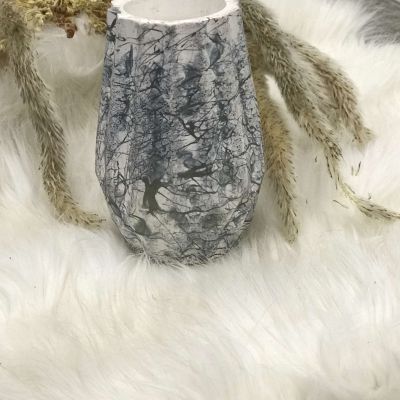 طقم فازه كونكريت مضلعه تكنيك تلوين رخامي