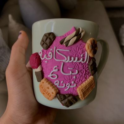 Polymer clay mugs for couples 