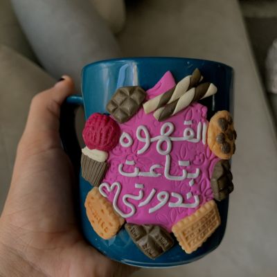 Polymer clay mugs for couples 