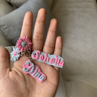 Polymer clay key chain 