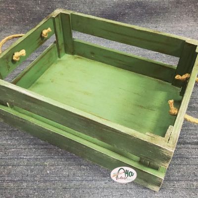 Green wooden box 