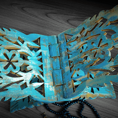 Wood Crafts  Book Holder/Carving / Decoupage Art.