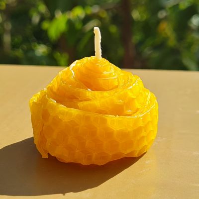 Flower Rolled Beeswax Candle