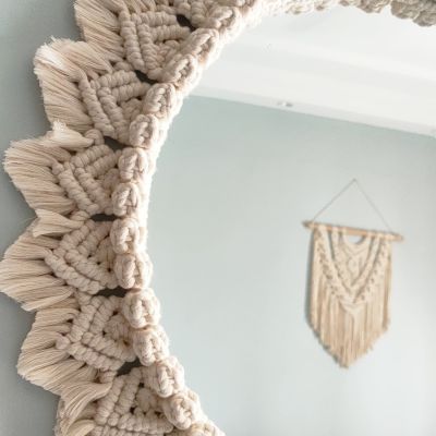 Macramé mirror size 25 cm ✨