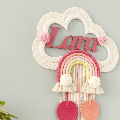 Macramé cloud with name