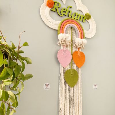 Macramé cloud with name