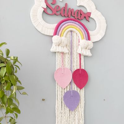 Macramé cloud with name