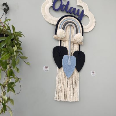 Macramé cloud with name