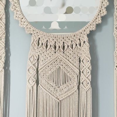 مكرمية حائط مع مرايا 