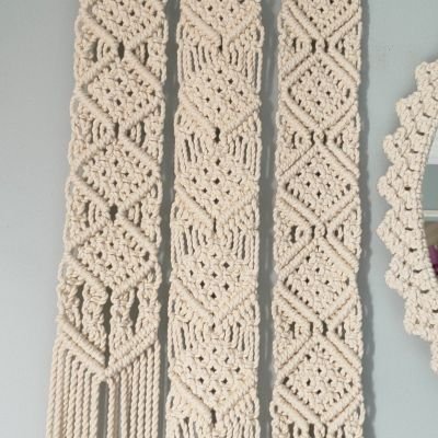 مكرمية حائط مع مرايا 