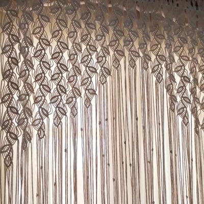 🌿 ستاره مكرميه ورق شجر