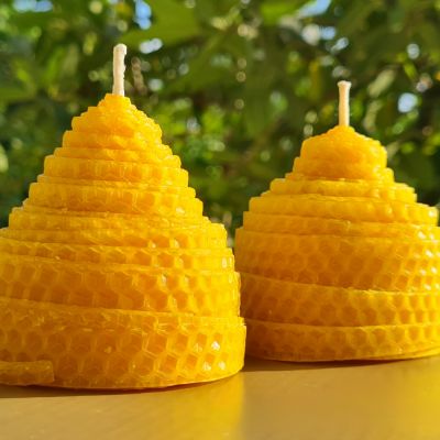 Rolled Beeswax Smokeless Candle 