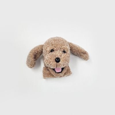 Plush dog hand puppet