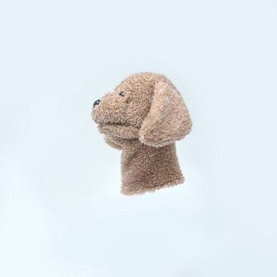 Plush dog hand puppet