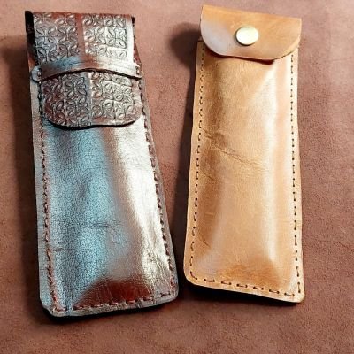 مقلمه صغيره جلد طبيعي