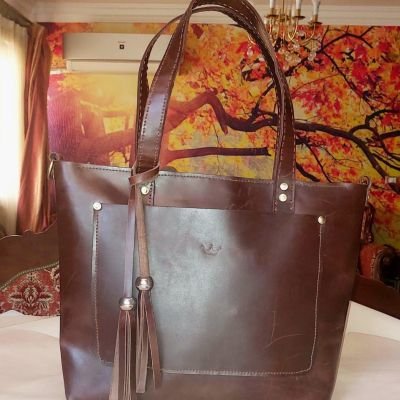 شنطه توت جلد طبيعي 