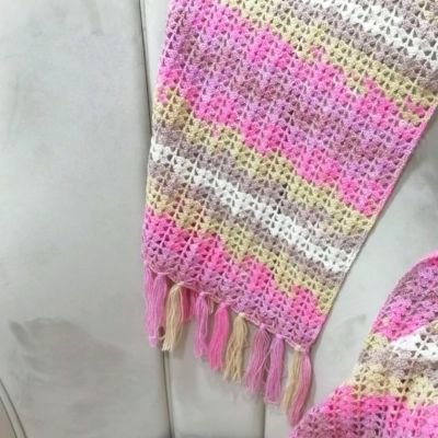 شال كروشيه أنيق