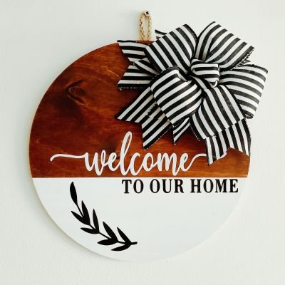 Handmade welcome sign 