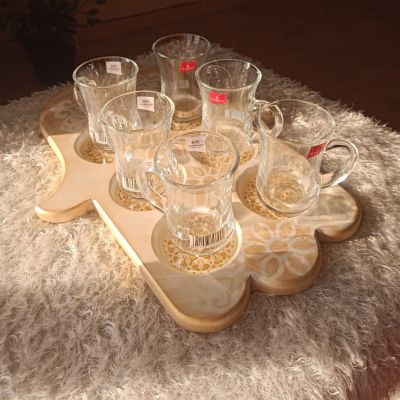 Royal palm shaped tray
