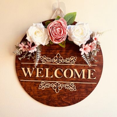 قطعه ديكوريه عليها كلمه welcome 