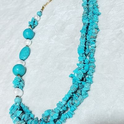 كوليه من احجار الفيروز 