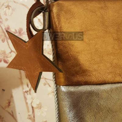 Genuine leather crossbody bag for mobile and wallet