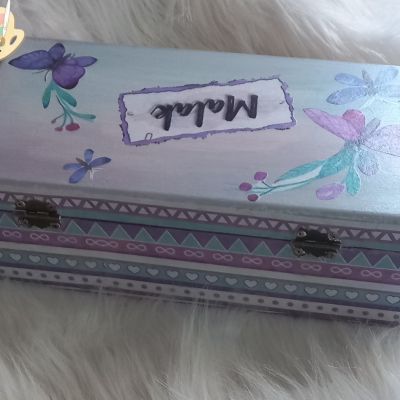 صندوق خشبى بتفسجى مميز 