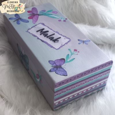 صندوق خشبى بتفسجى مميز 