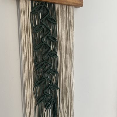 جدارية مكرمية ورق الشجر 