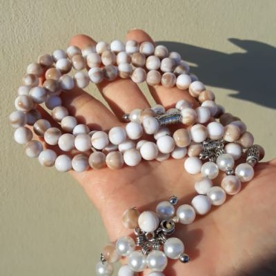 سبحة 99 حبة بيج*ابيض 