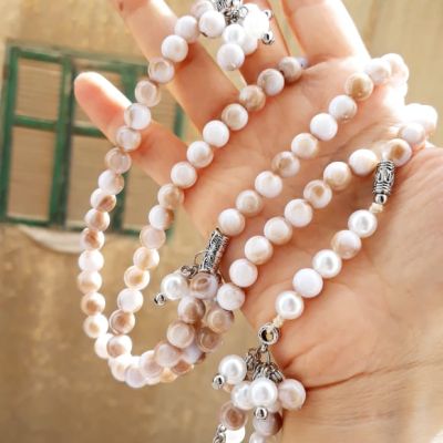 سبحة 99 حبة بيج*ابيض 