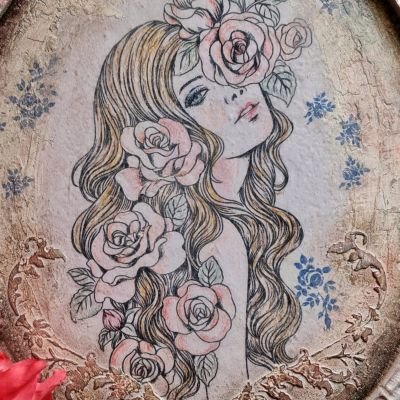 تابلو فتاة الكاميليا