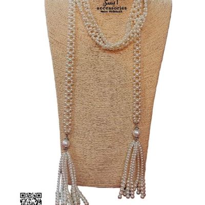 Necklace made of pearls.