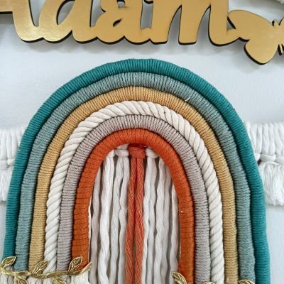 Macrame cloud with name 