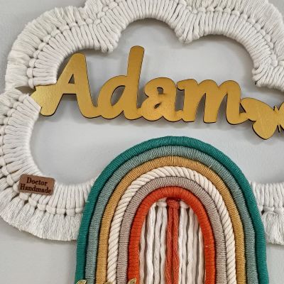 Macrame cloud with name 