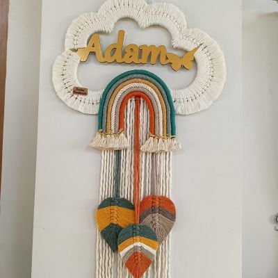 Macrame cloud with name 