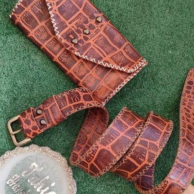 حزام جلد طبيعي 