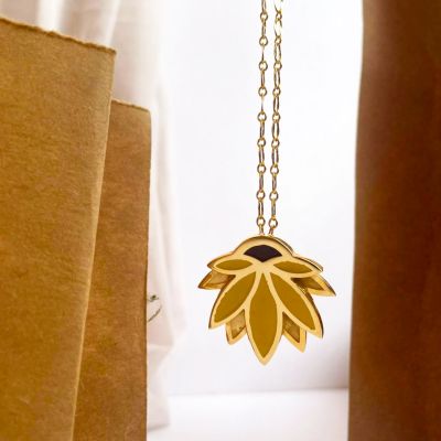 Sunflower necklace 