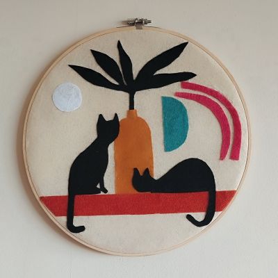 Decorative felt hoop 
