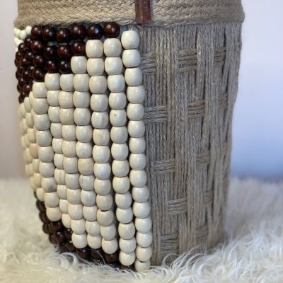 باسكيت مجمل بحبات خشبيه 