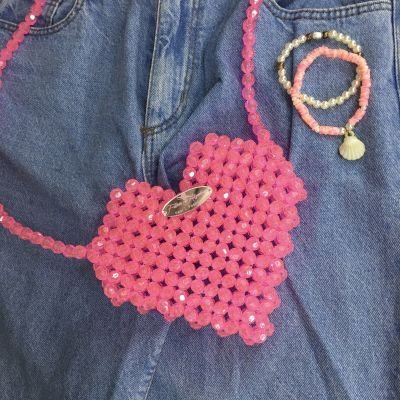 شنطة قلب بينك 